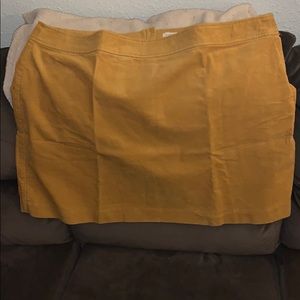 NWT J Crew Gold Corduroy Skirt